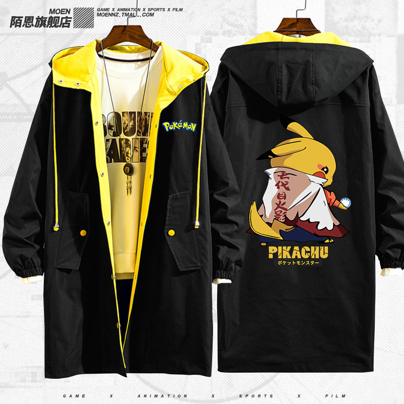 Jacket Elf Bảo Giấc mơ Elf Pikachu Thám Co-hoạt hình Jacket Quần áo Couple nam Và nữ áo gió