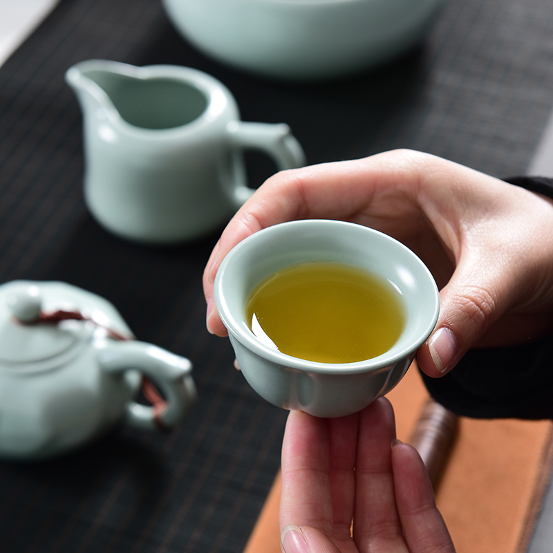 Tao blessing of household ceramics kung fu tea set a complete set of your up teapot teacup tea wash to gift set, tea set