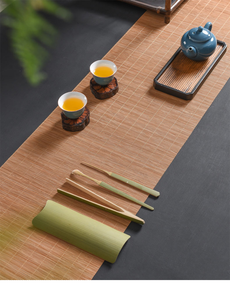 Tao lucky bamboo mat bamboo tea tea table flag tea bamboo mat accessories zen Japanese tea custom