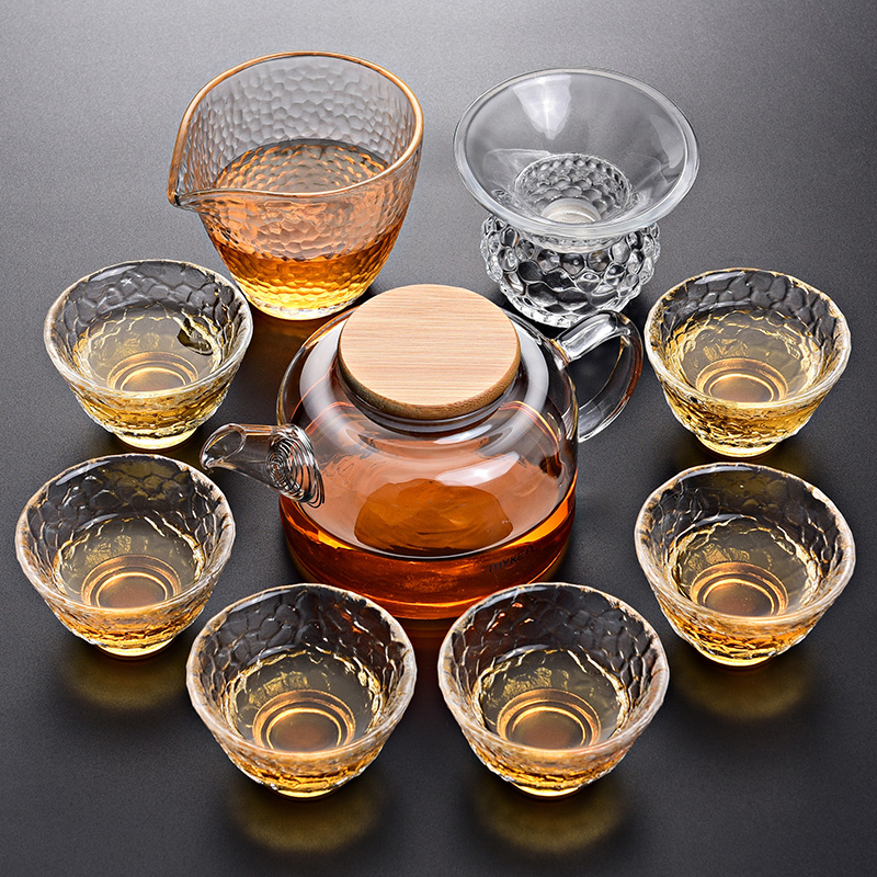 Tao good heat - resistant glass tea set suit household transparent glass tea tea of a complete set of white tea tea sets