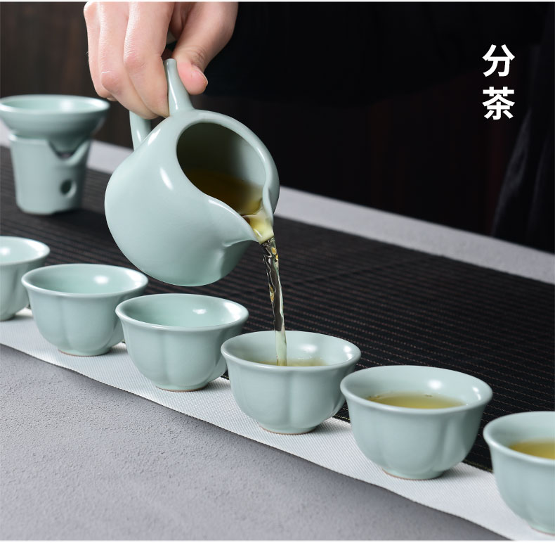 Tao blessing of household ceramics kung fu tea set a complete set of your up teapot teacup tea wash to gift set, tea set