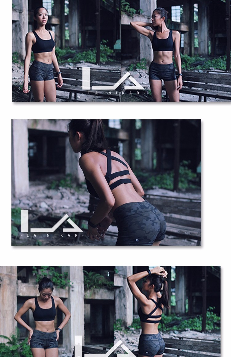 La Nikar Professional Fitness Cross quai Backless Sports Yoga Vest Sức mạnh cao Hỗ trợ Đồ lót thể thao áo bra tập gym big size