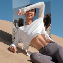  La Nikar Gym running quick-drying Top with thumb halter slit Long-sleeved sports t-shirt women loose