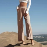 Осенний комбинезон для спортзала, штаны для отдыха, для бега, высокая талия, свободный прямой крой