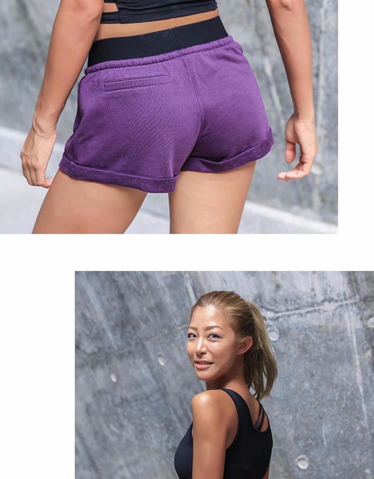 La Nikar lỏng quần short thể thao nữ chống ánh sáng chạy thể dục quần đào tạo quần cao eo quai quăn quăn quần short adidas