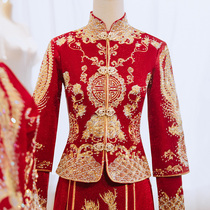 Xiuhe clothing bride 2021 new wedding dress Spring Pavilion Dragon and Phoenix coat Chinese wedding show kimono women