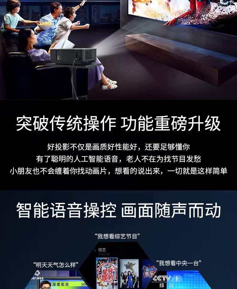 Thunderbolt 2018 máy chiếu M5 mới HD văn phòng tại nhà Nhỏ cầm tay không dây 1080P wifi rạp hát tại nhà Dạy học Máy chiếu di động Android 4K TV treo tường