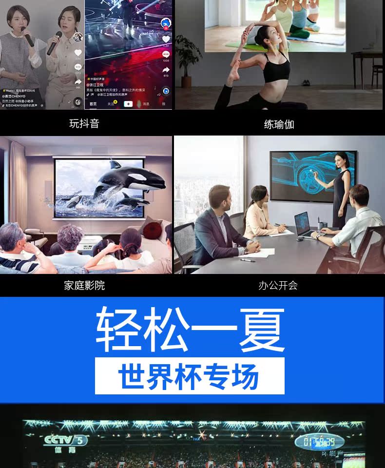 Máy chiếu mới Thunderbolt 2018 Home Office HD 1080P không dây wifi 3D rạp hát tại nhà thông minh Máy chiếu giảng dạy nhỏ Mobile Android Apple 4K không có TV màn hình