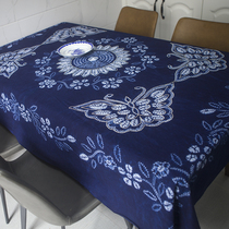 Yunnan ethnic characteristics Dali Bai handmade cotton tie-dyed bed sheets tablecloths sofa tablecloth butterfly love flowers