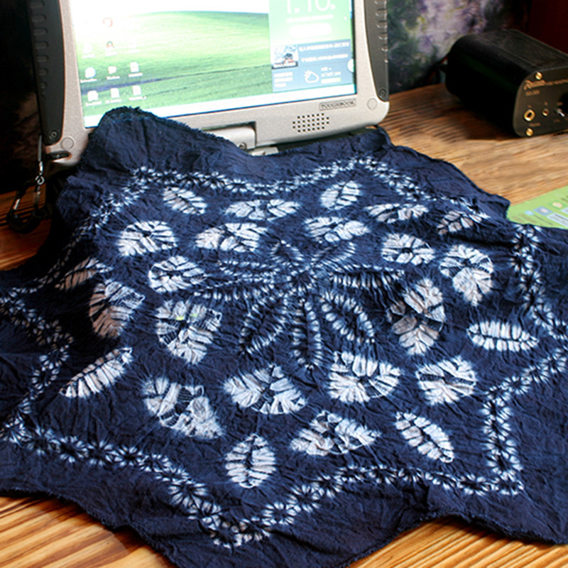 Yunnan new Bai ethnic cotton Dali tie-dyed napkin octagonal towel Telephone tea set cover cloth personality jewelry headscarf