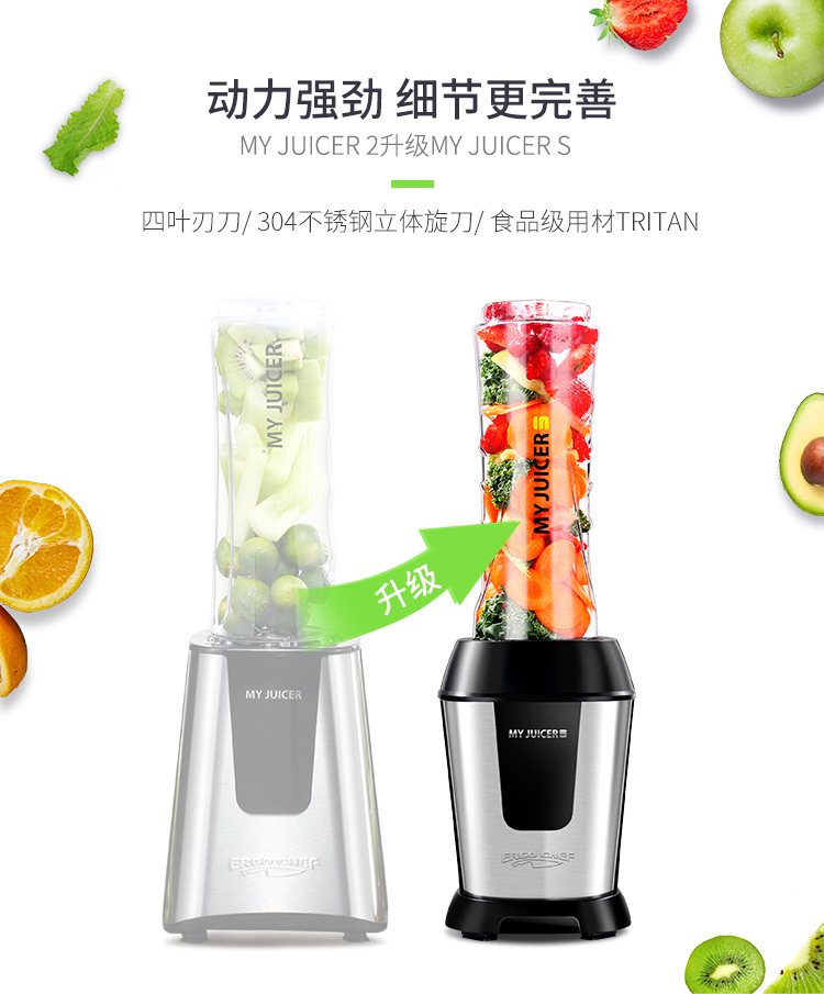 máy xay sinh tố philip Máy ép trái cây gia đình đa chức năng Máy ép trái cây cầm tay Ergo CHEF MJ301A Máy ép trái cây của tôi - Máy ép trái cây máy xay promix