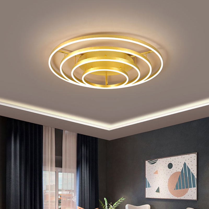 Living room light suction top light light extravagant LED light minimalist modern atmospheric round hall light Nordic luminaire package combo