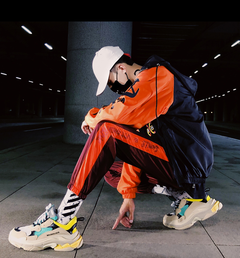Mùa thu quần dài nam cộng với quần thể thao nhung quần hip hop chín quần phong cách thời trang nam