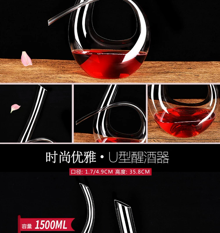 Nusider Sommelier Pha lê không có pha lê Bộ ly rượu vang cao - Rượu vang