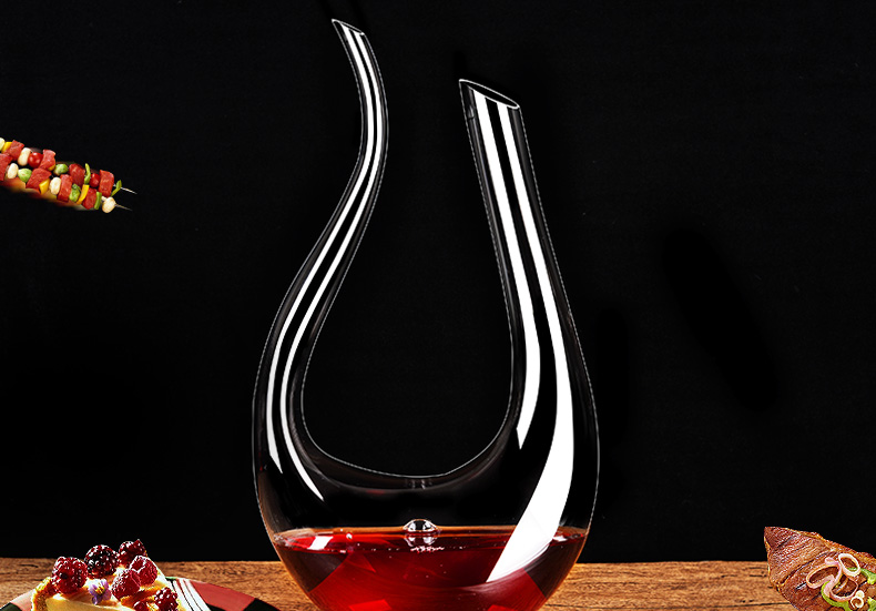 Nusider hình lớn không có pha lê không pha lê rượu vang đỏ decanter rượu vang bình rượu - Rượu vang ly uống rượu vang ocean