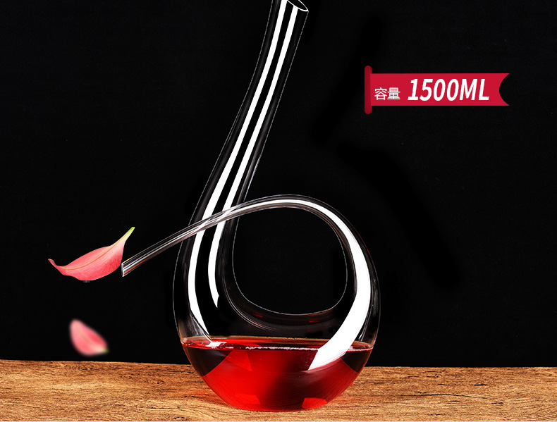 Nusider hình lớn không có pha lê không pha lê rượu vang đỏ decanter rượu vang bình rượu - Rượu vang ly uống rượu vang ocean