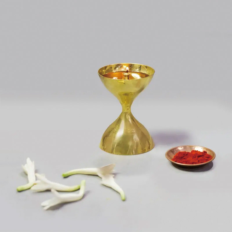 [in Stock] Isha Small Waist Oil Lamp Small/Large Size Sadhguru Sannidhi Pure Copper Oil Lamp for Yoga Worship