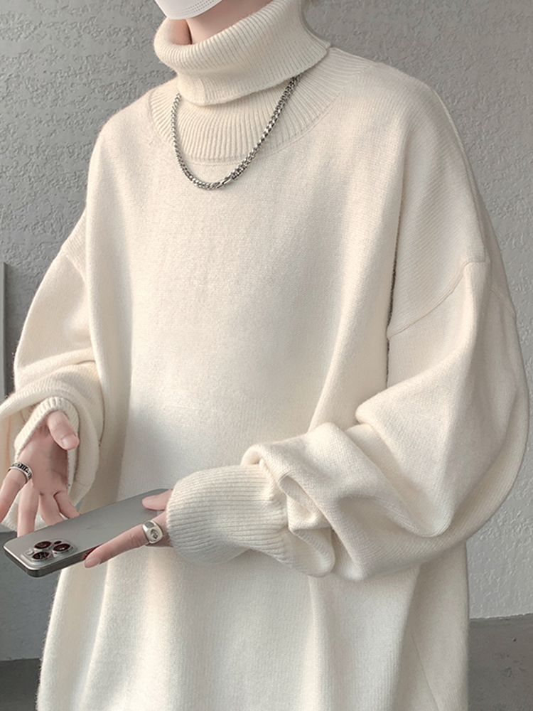 Maglione a collo alto convertibile Cleanfit per uomo, autunno e inverno, marchio alla moda, taglie forti, strato di base versatile_voghion.com