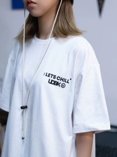 Underbroken Хлопковая футболка для отдыха, с рукавом, оверсайз