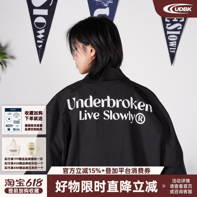 [Clearance Price] Udbk Themed Slogan Coach Jacket Water-Repellent Cityboy Windbreaker Couple's Coat