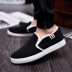 Giày cotton mùa đông ấm áp cộng với nhung nam Phiên bản Hàn Quốc của xu hướng giày nam hoang dã Giày vải thông thường một đôi giày lười giày the thao nữ Plimsolls