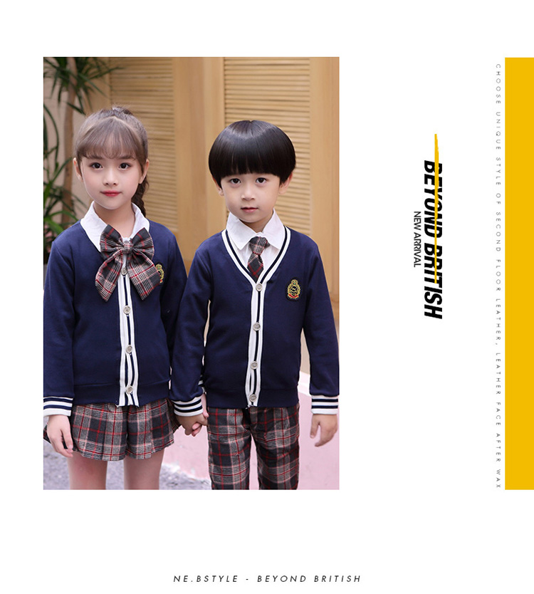 Quần áo mẫu giáo mới 2018 tùy chỉnh đồng phục gió tiểu học và trung học Anh quốc phục vụ lớp học mùa xuân và mùa thu đông quần áo trẻ em 10 tuổi