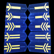  Veterans souvenirs 87 style 87 Style 93 style empty old sergeant major epaulette title card Blue Zhihara soldier collection