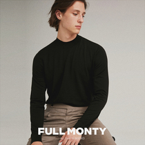 FULL MONTY SEMI-TURTLENECK MACHINE WASH SWEATER CLOSE FITTING PULLOVER MENs BASE SEAMLESS LONG SLEEVE WOOL SWEATER