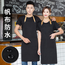 Waterproof and oil-proof apron custom work clothes Restaurant hot pot shop supermarket household kitchen custom printed logo anti-fouling
