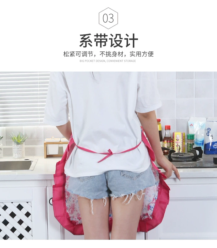 Jiahu Tạp Dề Thời Trang Hàn Quốc Ren Công Chúa Dễ Thương Người Lớn Không Tay Mỏng Nhà Bếp Tạp Dề Chống Bám Bẩn quần bảo hộ túi hộp quần áo chống hóa chất
