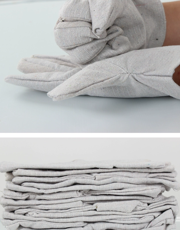 Jiahu 2 lớp 24-dòng vải găng tay thợ hàn dày găng tay hàn bền công nghiệp bảo hộ găng tay bảo hộ lao động bao tay chống cắt 3m găng tay thợ hàn