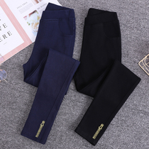 Middle-aged womens pants large size mothers pants spring and autumn womens small feet wear fat mother fat plus large pants foreign style