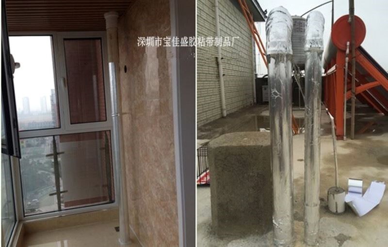 Một mặt chống rò rỉ thiếc lá chống lão hóa bổ sung nhà bếp nhôm lá băng cách nhiệt 50 cm lá thiếc mở rộng nhiệt độ cao - Băng keo