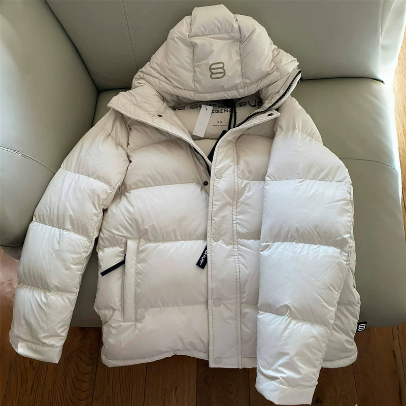 Aritzia New Short down Jacket for Women, Winter Canadian White Goose Down, Thickened for Extreme Cold, Tna Five-Pocket Puffer Jacket