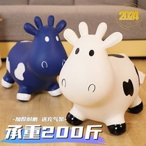 2024 New Jumping Horse Baby Anti-fall Inflatable Horse Mount Adult Baby Children Toy Rocking Horse Small Trojan