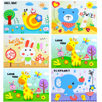 Black girl baby Korean version diy Chinese and English EVA sponge stickers Children handmade to cultivate creative stickers