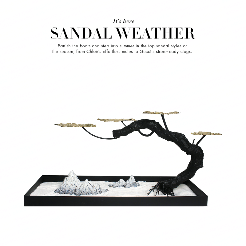 Zen modern new Chinese style metal branch wrought iron entrance decorative cabinet creative welcome Song Zhao Cai tree sculpture ornament