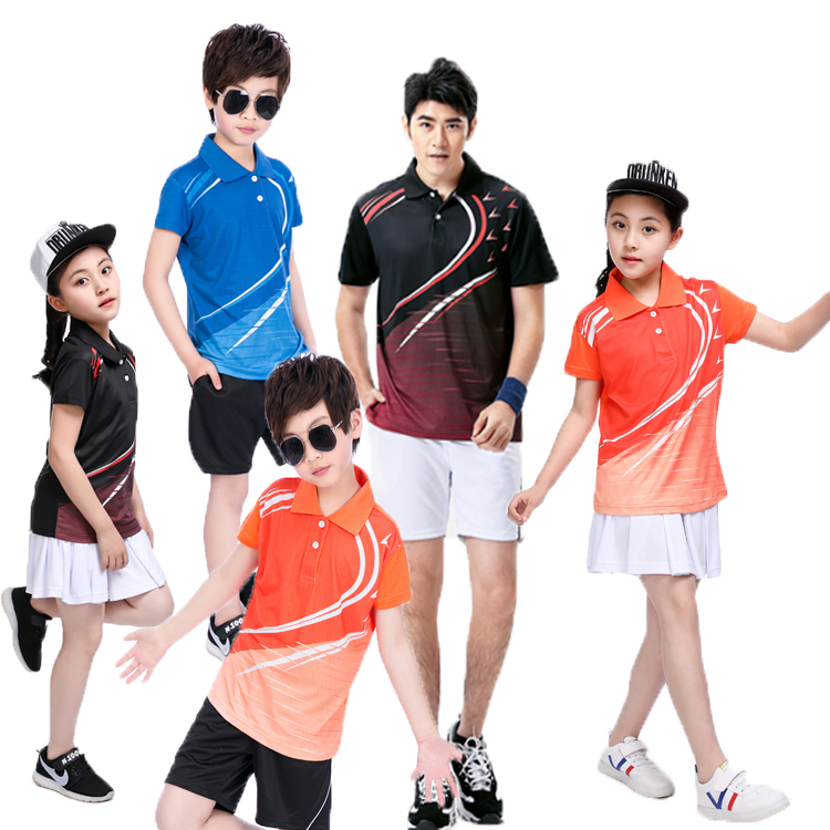 Mesh Table Tennis Suit Suit for men and women Children's table tennis clothes Short sleeves badminton clothes training competition sportswear