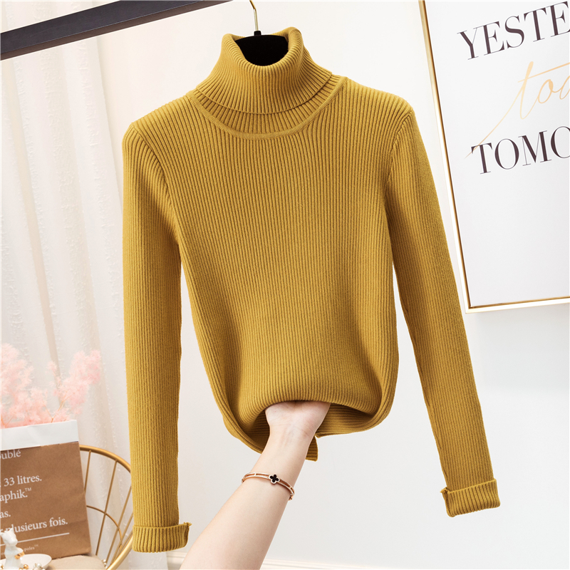 Áo len cổ cao nữ mùa thu đông áo cardigan