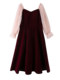 Plus-Size High-End A-Line Red Engagement Toast Dress, Birthday Dress, Velvet Large-Size Dress for Women, Spring and Autumn, Slimming Effect 7