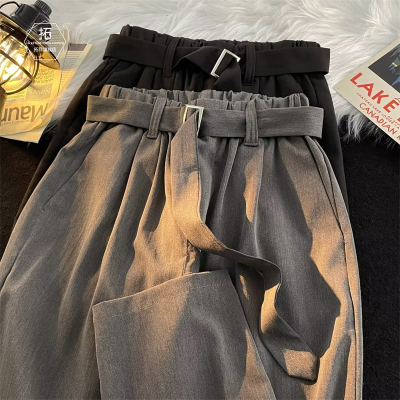 Cleanfit small trousers men's summer Naples drape trend ruffian handsome tide brand straight casual DK pants