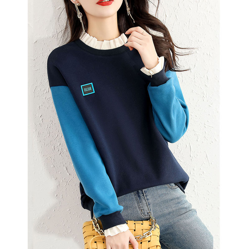 Foreign Trade Single Italian Women's Wear Exit Single Single Single Single Warehouse Export Fake Two Pieces of Splicing Color and Flexible Wears