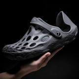 Тапочки в стиле Crocs, пляжные летние босоножки, мужские модные мужские тапочки для школьников и студентов, коллекция 2021 года, в корейском стиле, для влюбленных, подходят для носки на улице