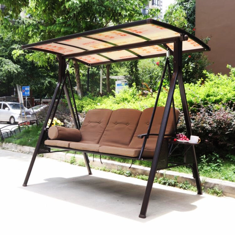 Courtyard swing outdoor outdoor double rocking chair iron adult indoor hanging basket rattan chair balcony cradle hanging chair home