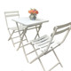 Nordic balcony table and chair three-piece set outdoor courtyard iron terrace folding table simple milk tea shop cafe