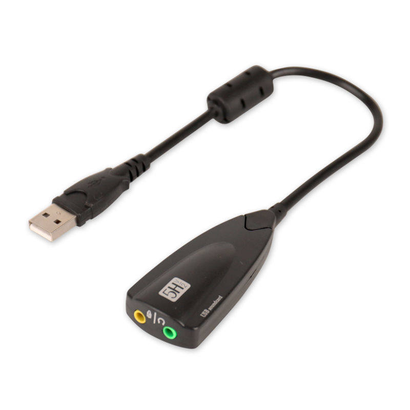 USB External Independent 7.1 Sound Card 5H with Cable Notebook Desktop Computer Audio Headset Microphone Converter