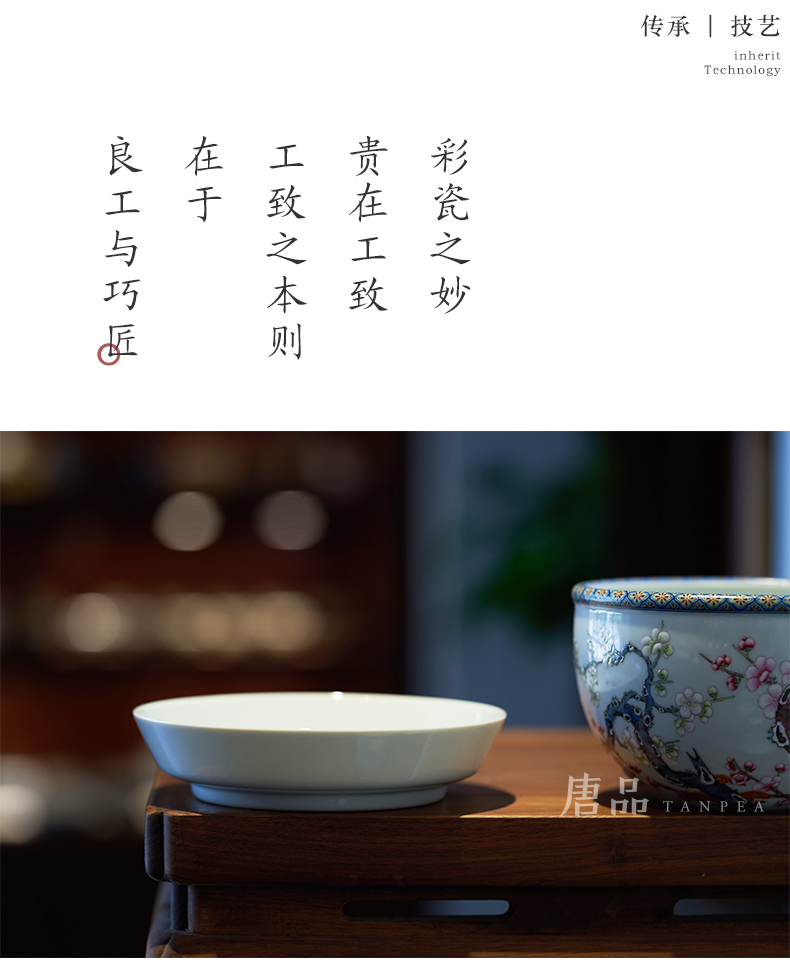 Jingdezhen pastel chang e characters straight expressions using tray was all hand dry fruit tray was pot of kung fu tea set archaize furnishing articles