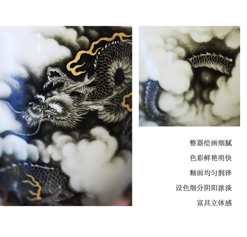 Color ink paint YunLongWen antique porcelain cups manual song dynasty 's four claw dragon master of jingdezhen ceramic single CPU