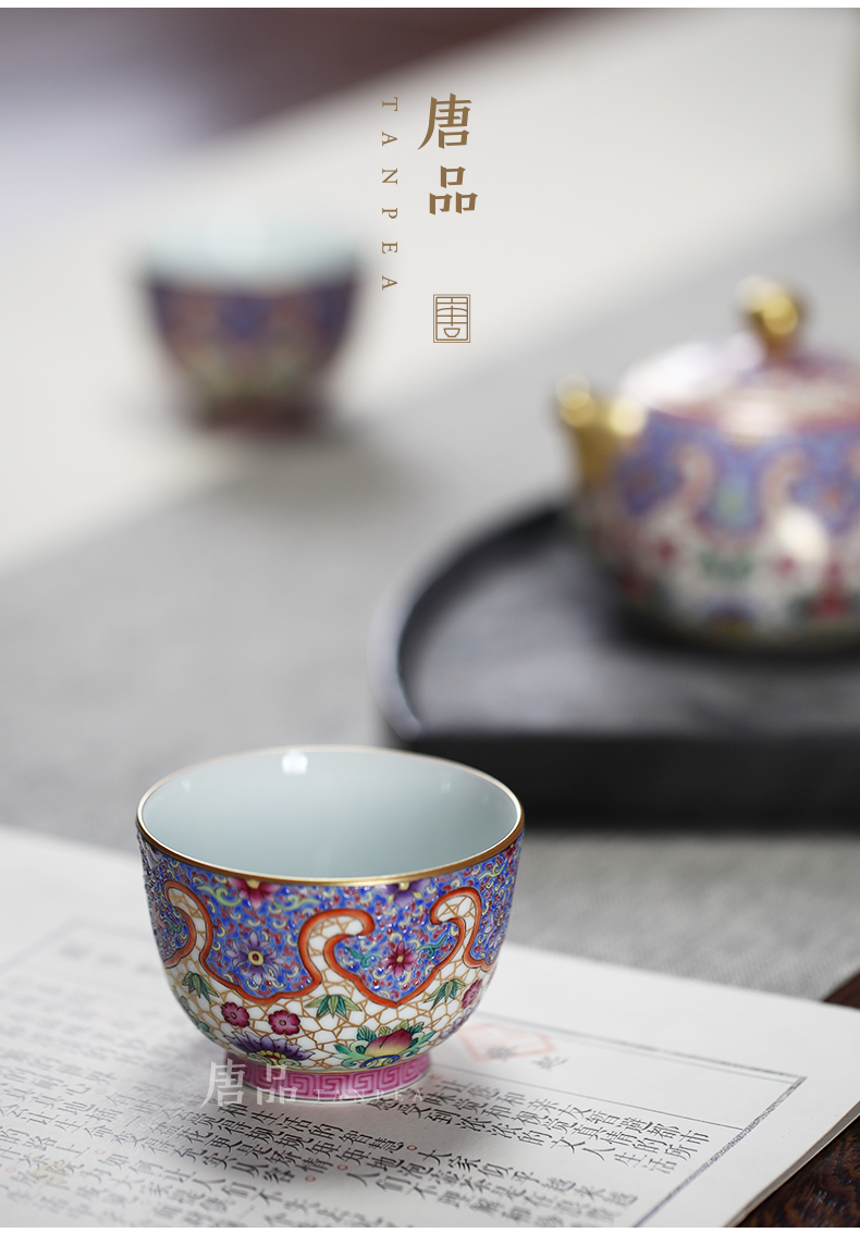 Kung fu tea see colour line enamel xi shi pot all hand satisfied grain little teapot jingdezhen ceramic pot