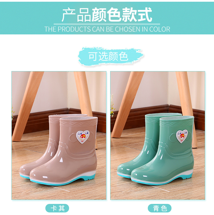Mùa thu và mùa đông ống ngắn ống đi mưa của phụ nữ ống mưa ủng chống nước giày không thấm nước giày nhung vải nhung giày cao su người lớn giày đi mưa cho bé